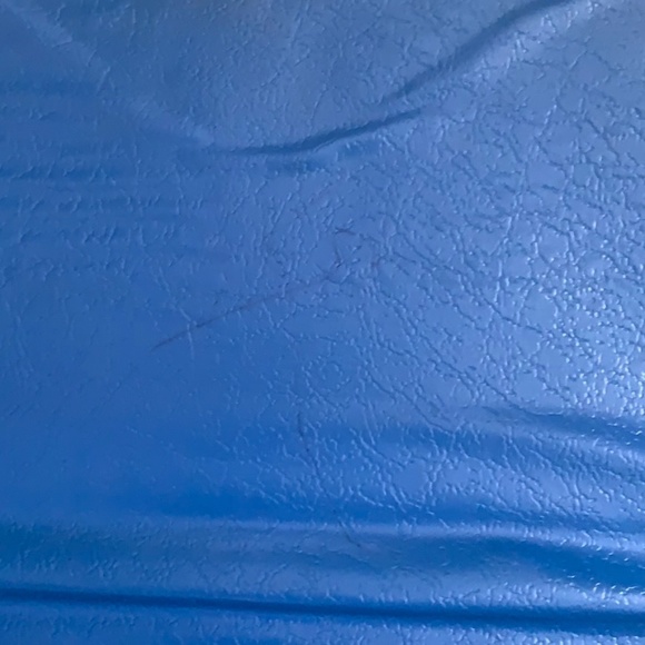 VINTAGE Bright Blue Snakeskin Embossed Clutch Purse - Picture 8 of 8